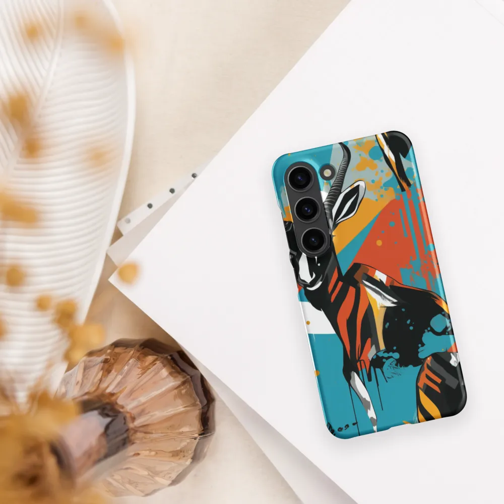 Dynamic Antelope in Vivid Abstract