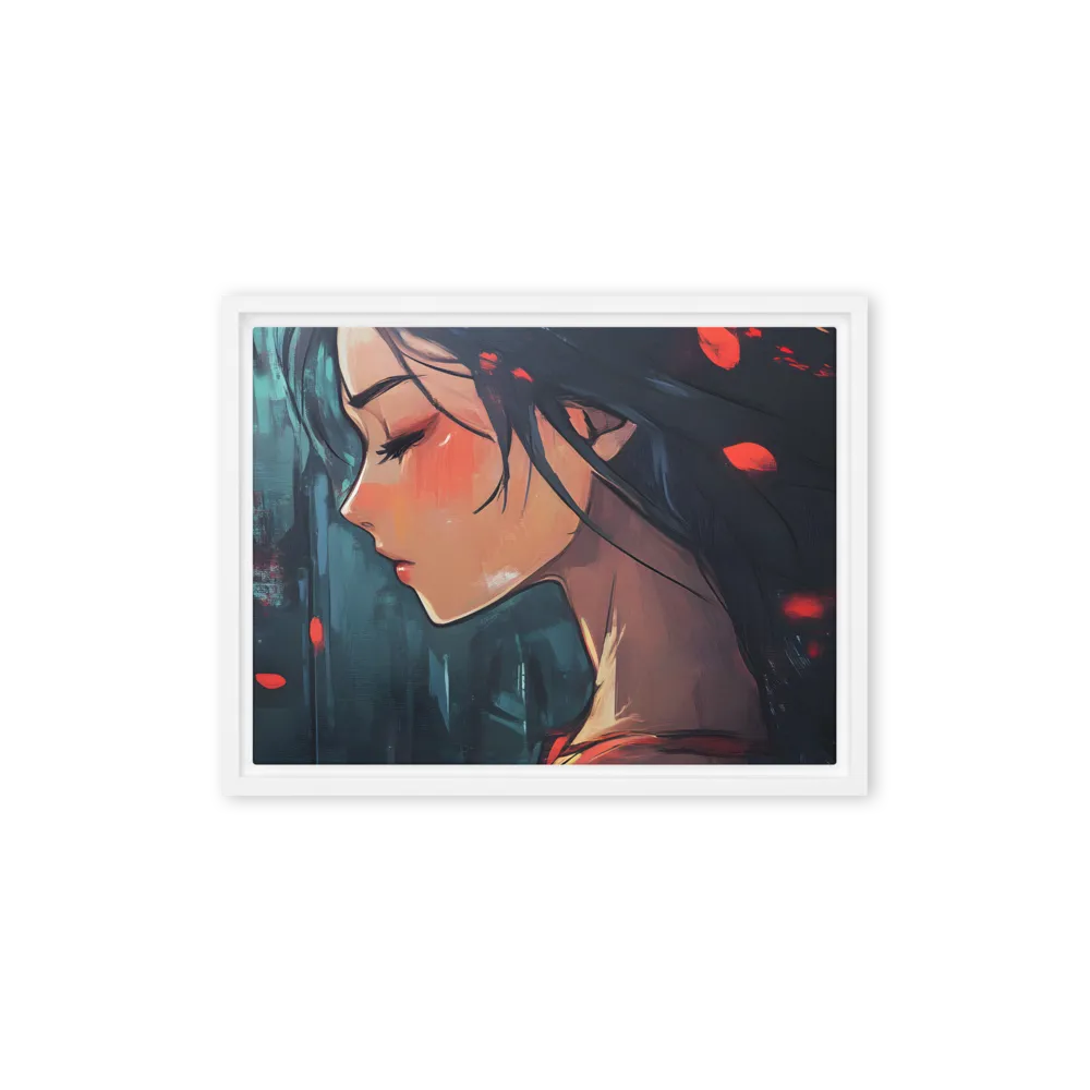 Whispers of Melancholy | Canvas with White Frame | 12″×16″