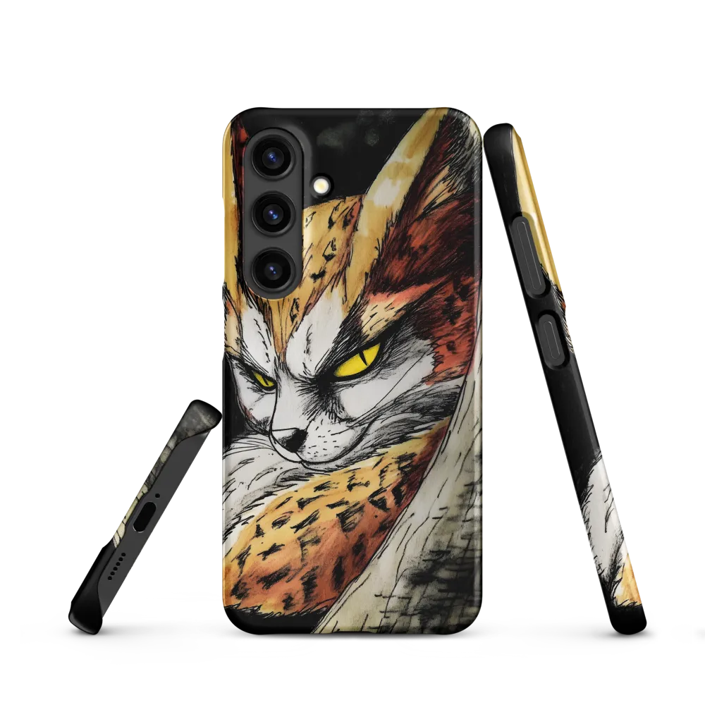 Fierce Gaze of the Wild Cat