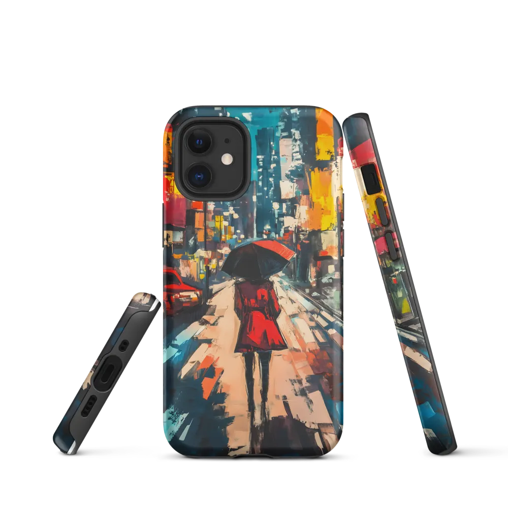 Urban Reflections on a Rainy Night | Phone Case |  12 mini | Tough Case | Matte