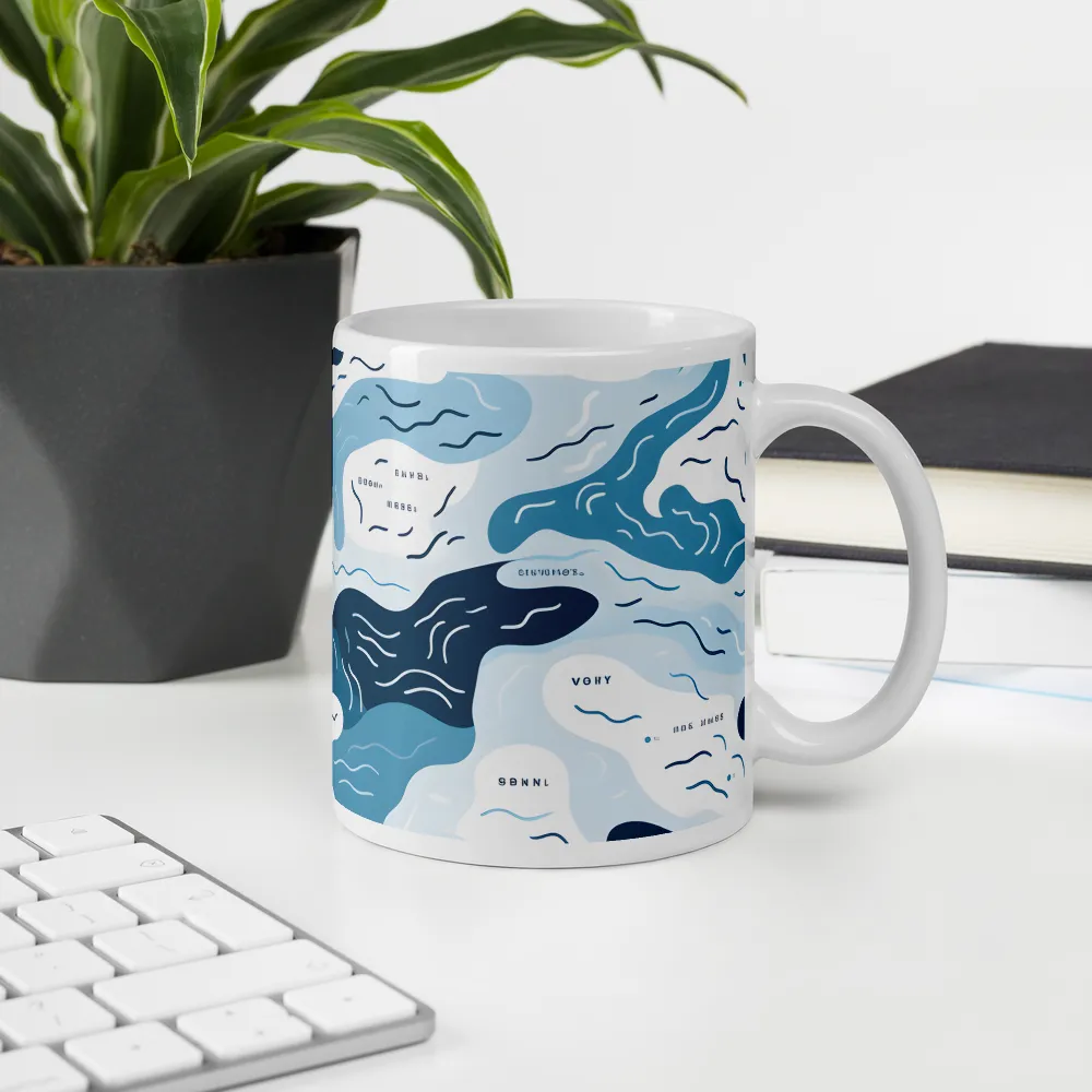 Flowing Waters: An Abstract Journey | Mugs | Multiple Sizes & Colors