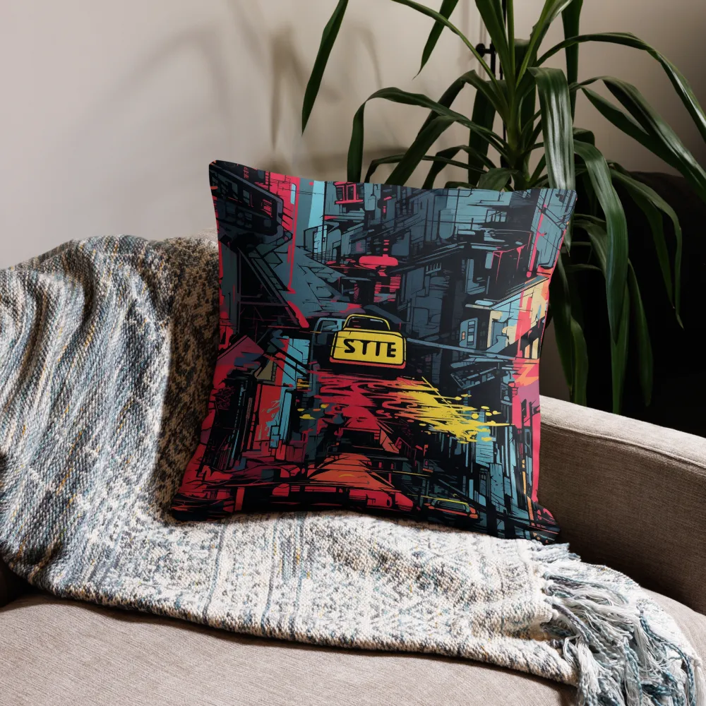 Citybeat: A Neon Dreamscape | Pillow | 22″×22″