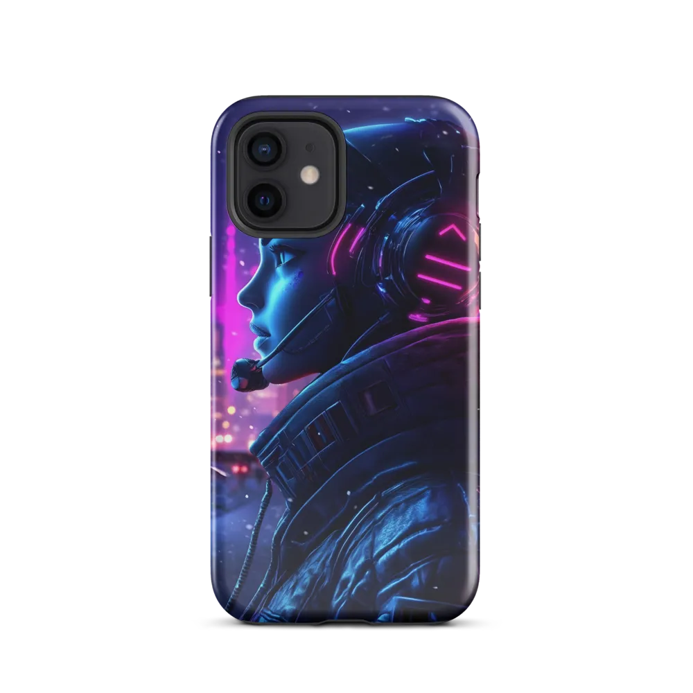 Dystopian Elegance: Cyberpunk Figure in Neon