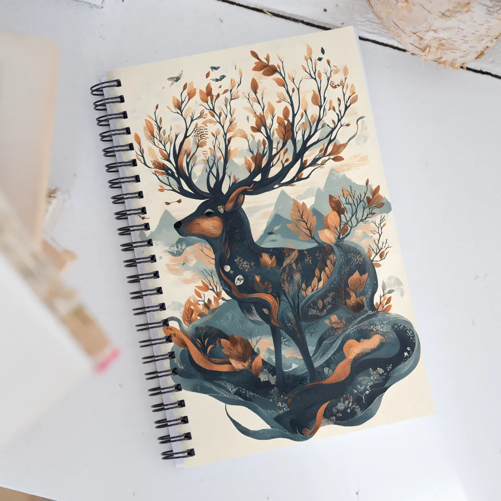 Harmony of Nature: The Majestic Deer | Spiral Notebook