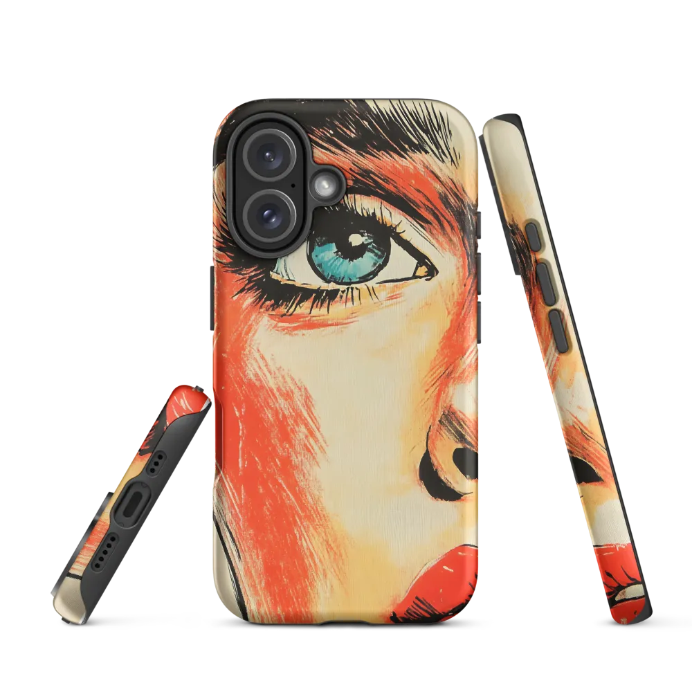 Intense Gaze: A Pop Art Portrait | Phone Case