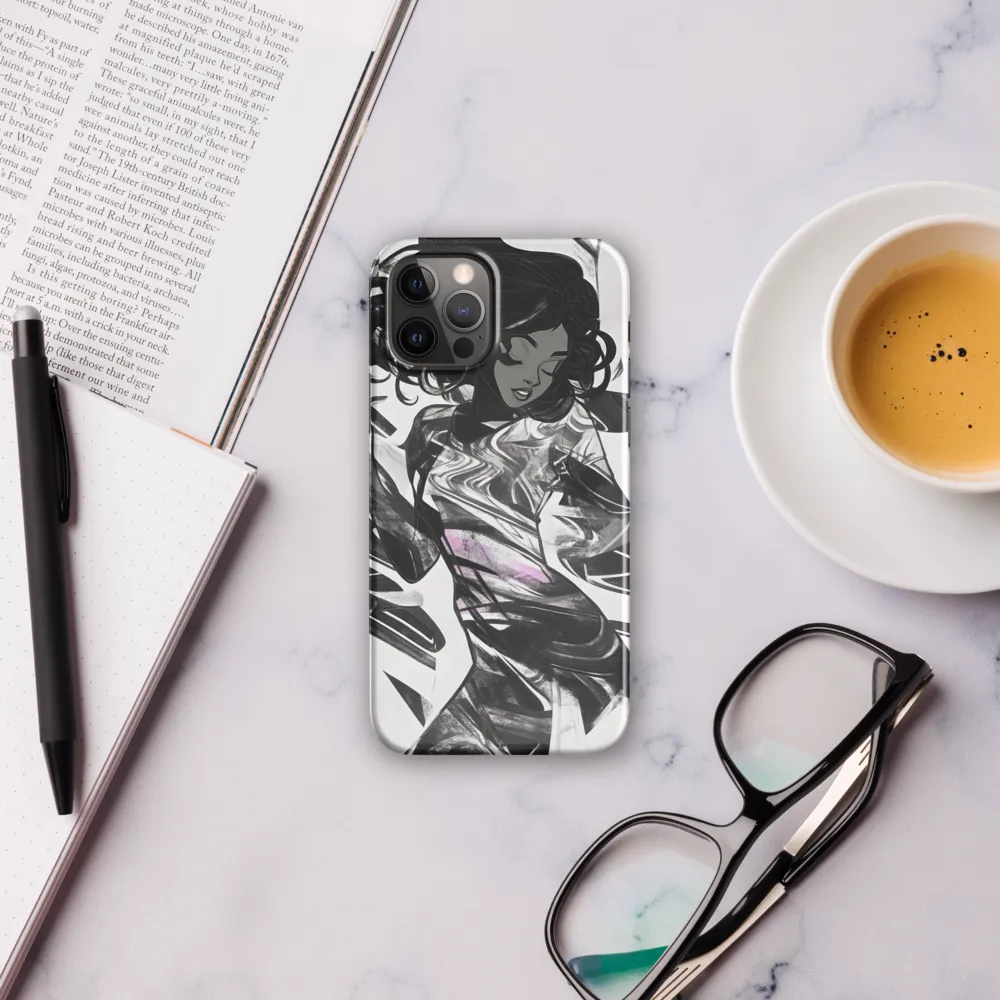 Fluid Grace: The Dance of Shadows | Phone Case |  12 Pro | Snap Case | Glossy