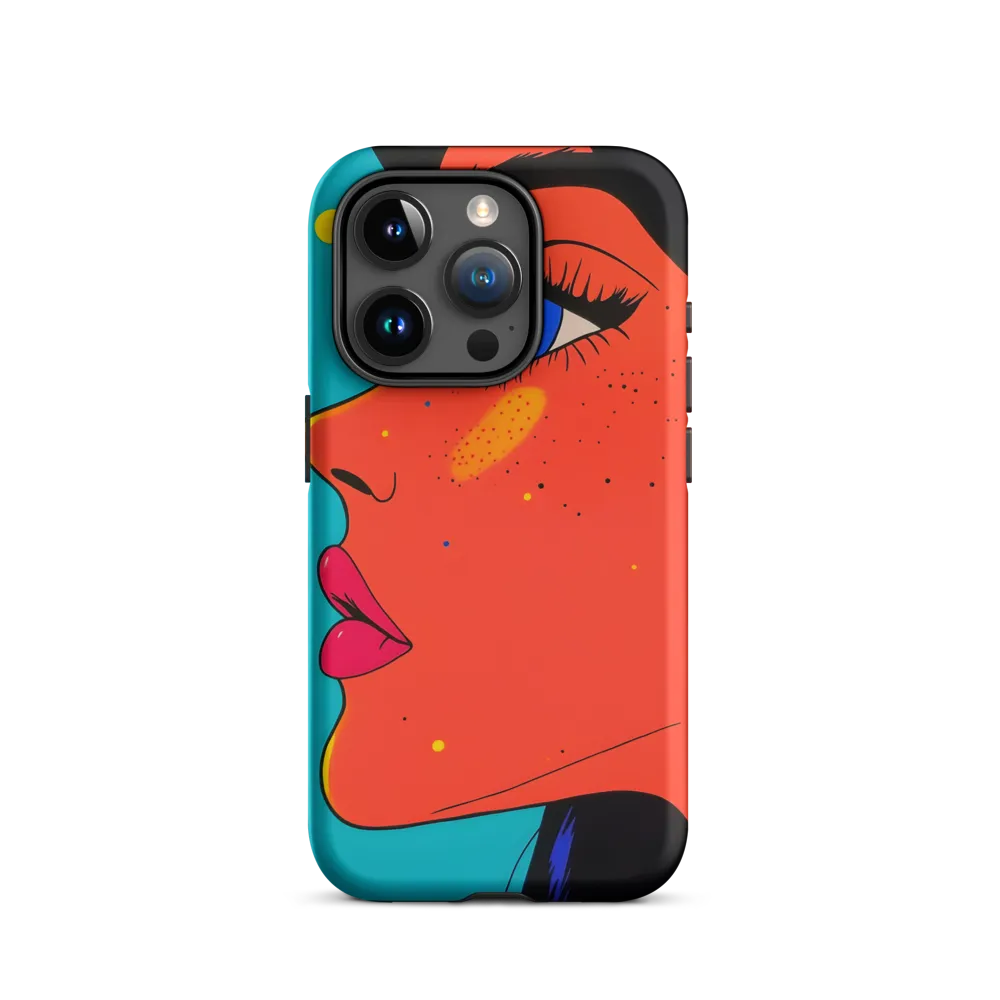 Vibrant Feminine Profile in Pop Art