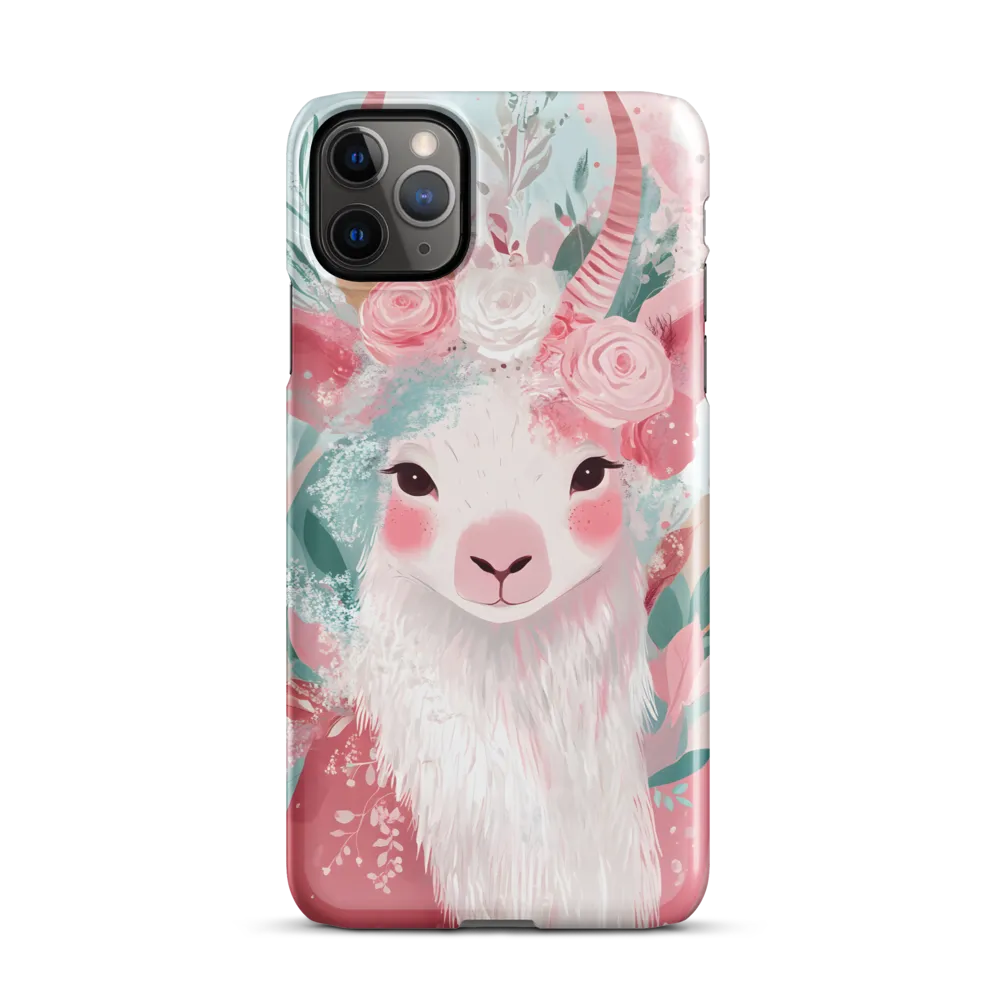 Spring Whimsy: The Floral Goat | Phone Case |  11 Pro Max | Snap Case | Glossy