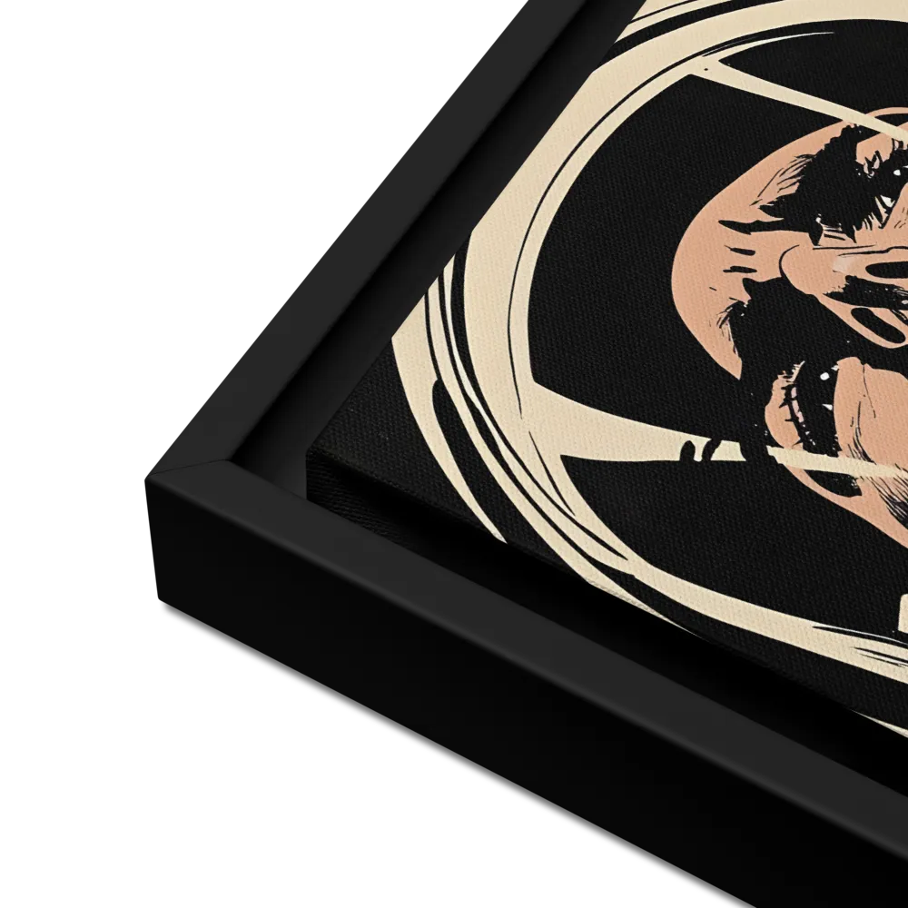 Gaze of the Astronaut | Canvas with Black Frame | 12″×12″