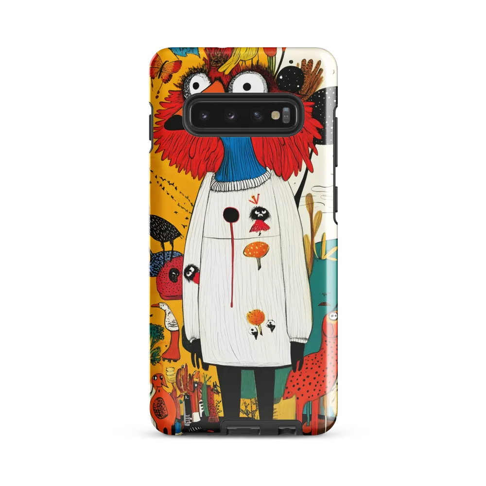 Whimsical Bird's Embrace | Phone Case |  S10 Plus | Tough Case | Glossy