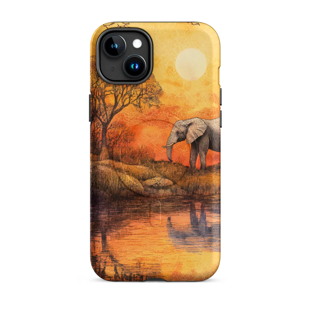 Elephant's Serenity at Dusk