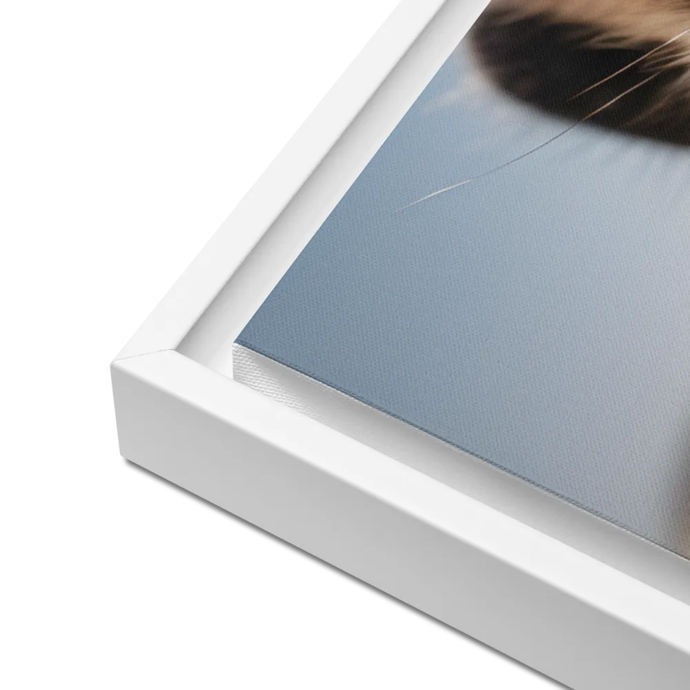 Curious Stance: The Meerkat's Gaze | Canvas with White Frame | 24″×36″