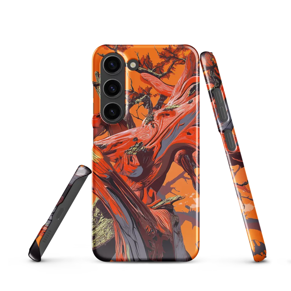 Life in Motion: An Abstract Tree | Phone Case |  S23 | Snap Case | Glossy
