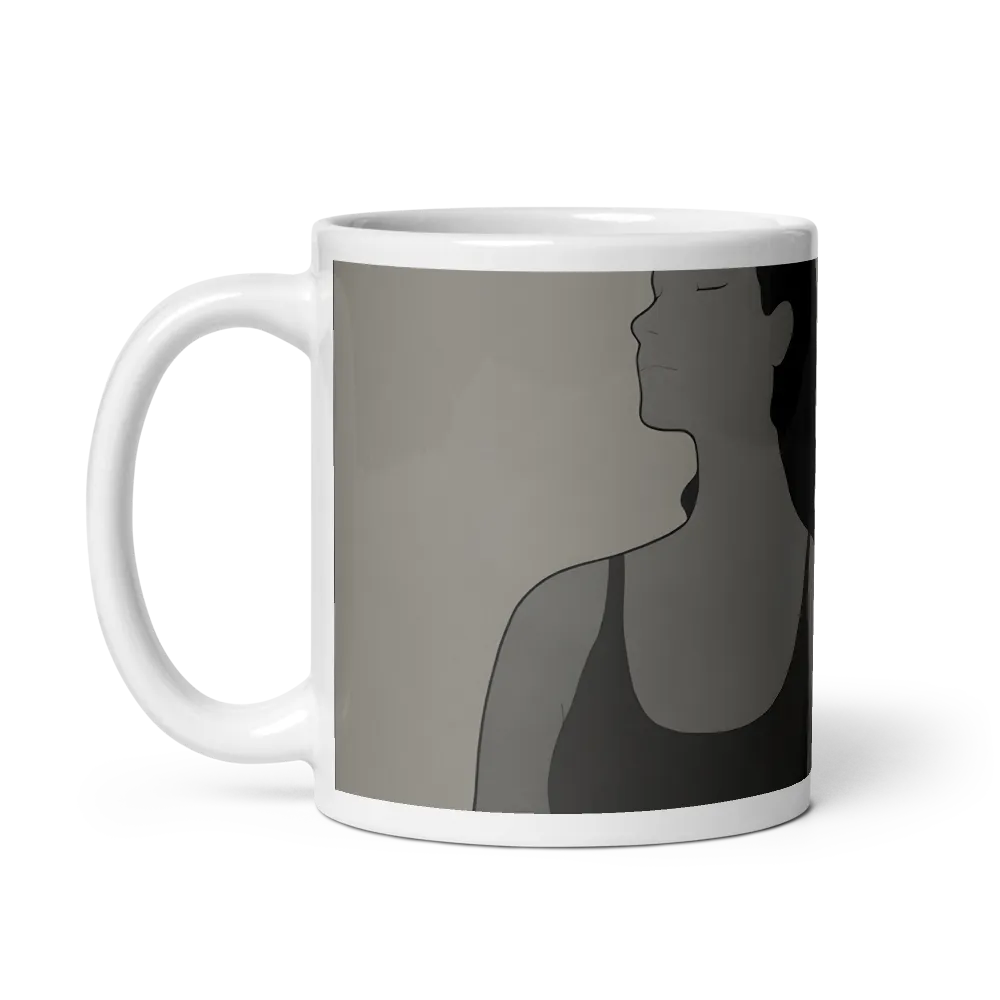 Serenity in Monochrome | Mug with White inside | 11 oz