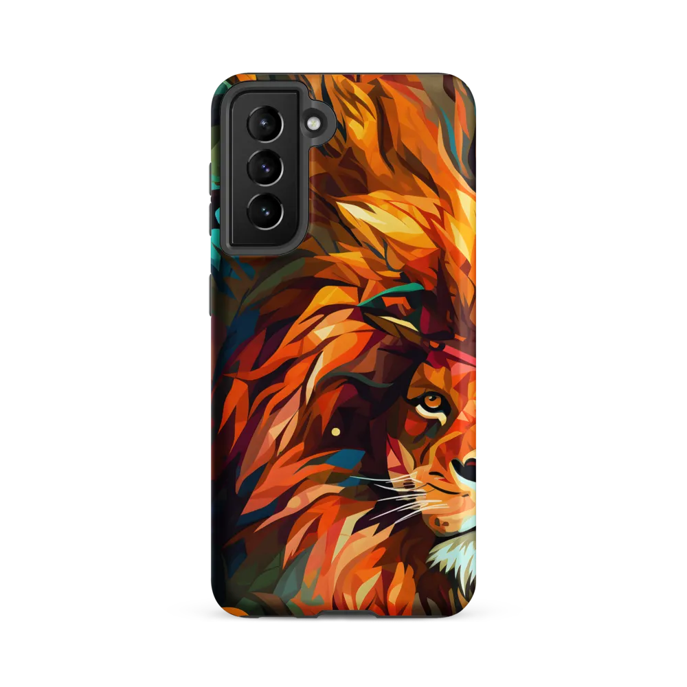 Majestic Gaze: The Polygonal Lion