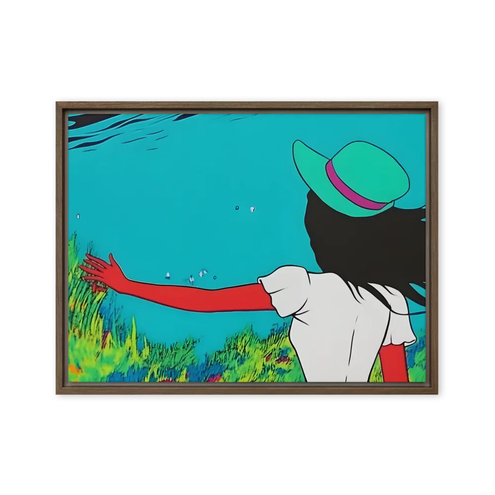 Whimsical Encounter | Canvas with Brown Frame | 18″×24″