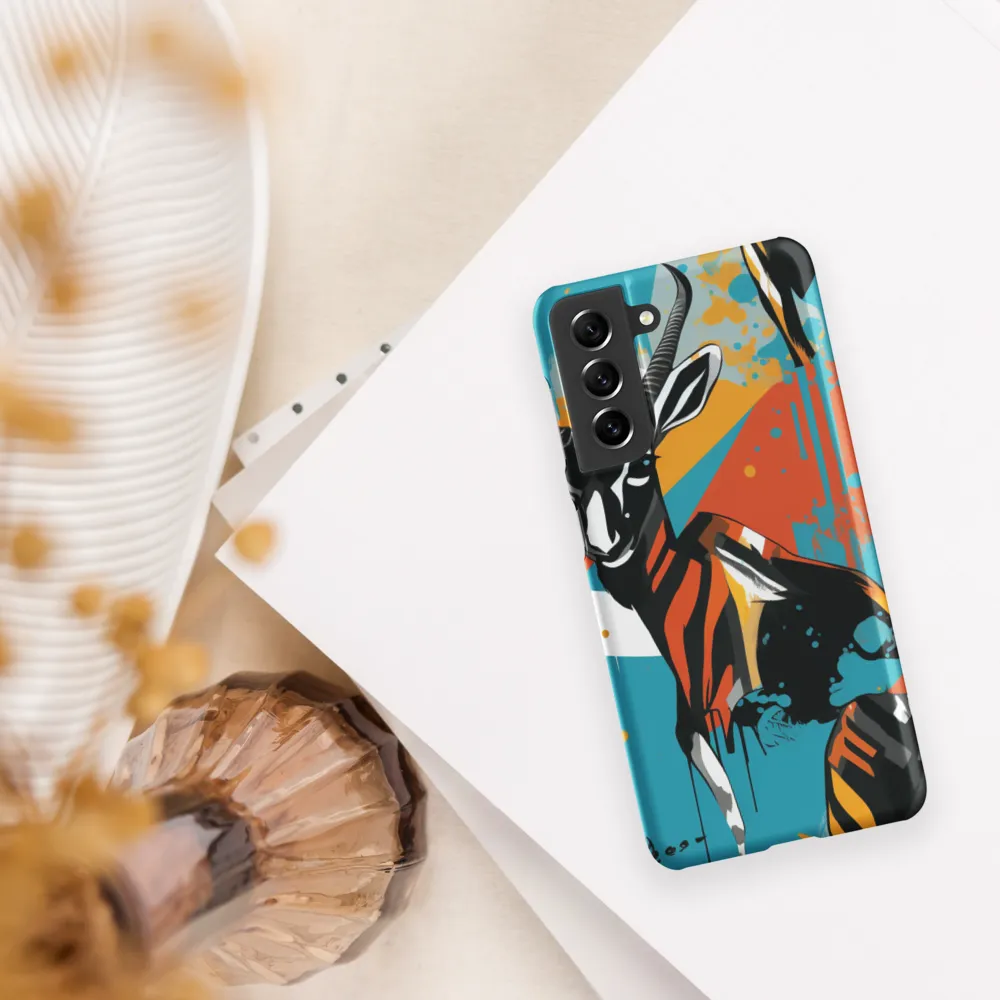 Dynamic Antelope in Vivid Abstract | Phone Case |  S21 | Snap Case | Matte