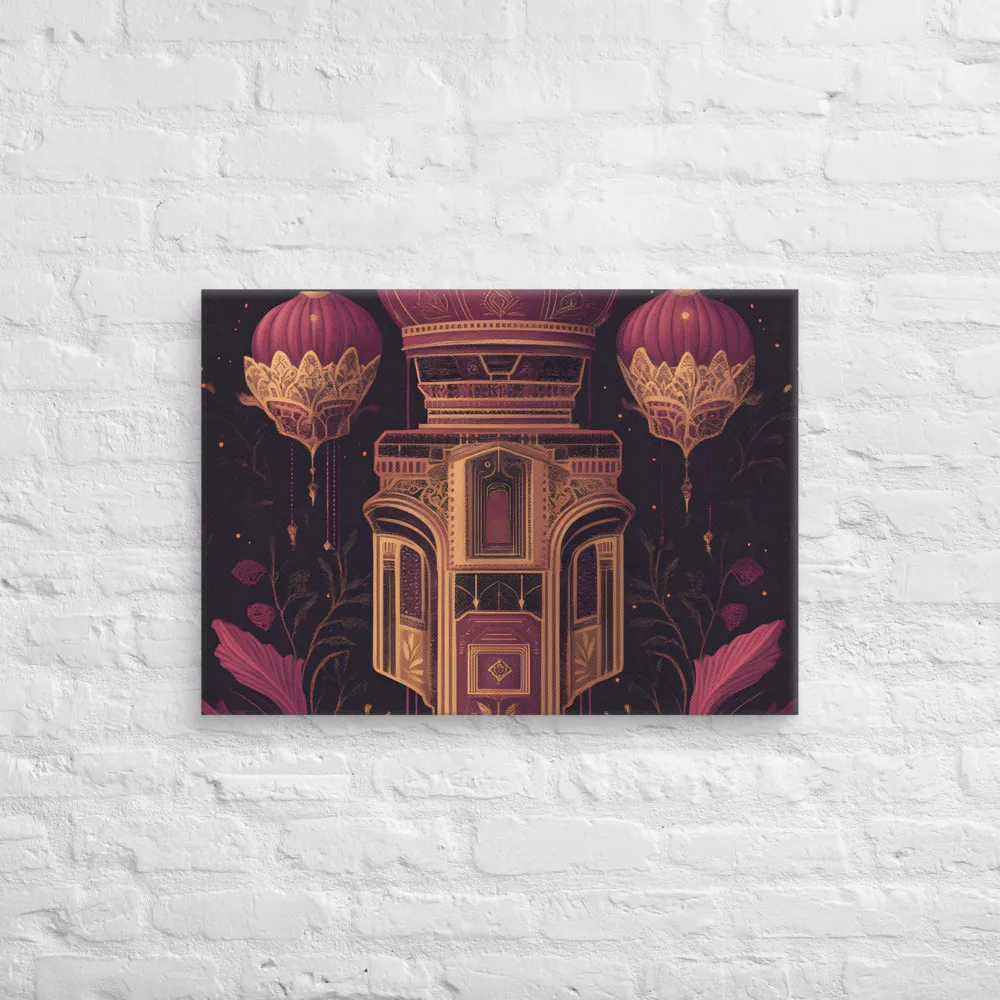Ornate Harmony: A Digital Floral Architecture | Canvas | 20″×28″