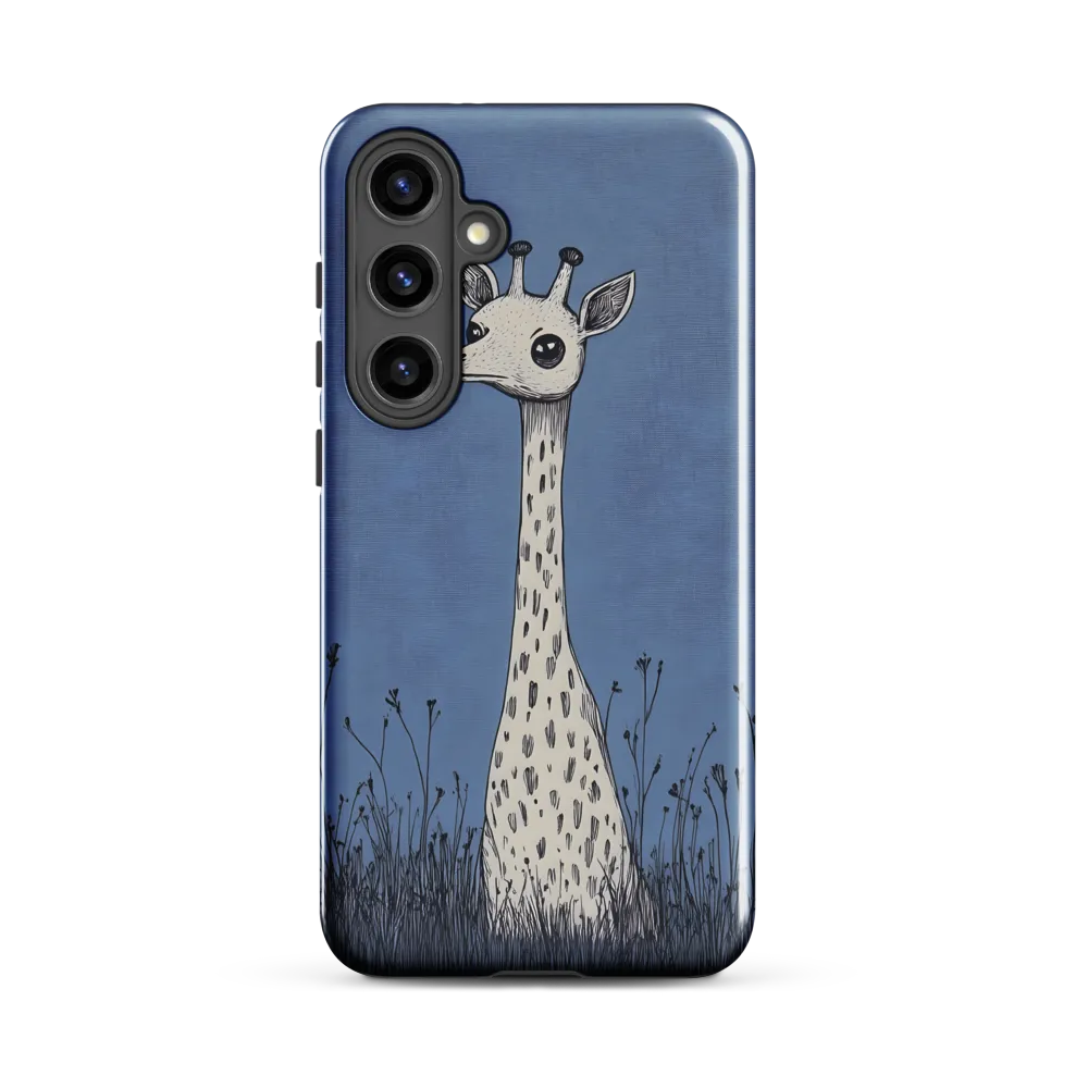 Whimsical Giraffe in Blue