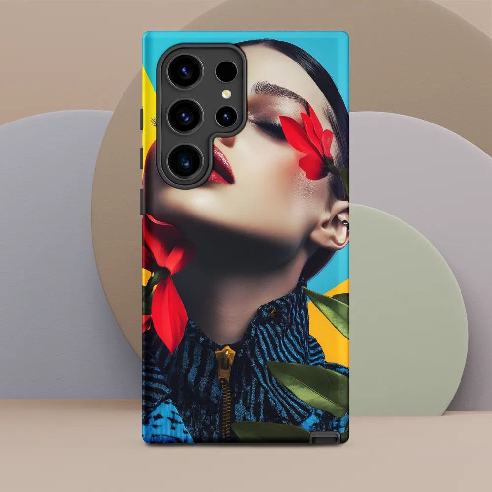 Floral Serenity: A Contemporary Portrait
