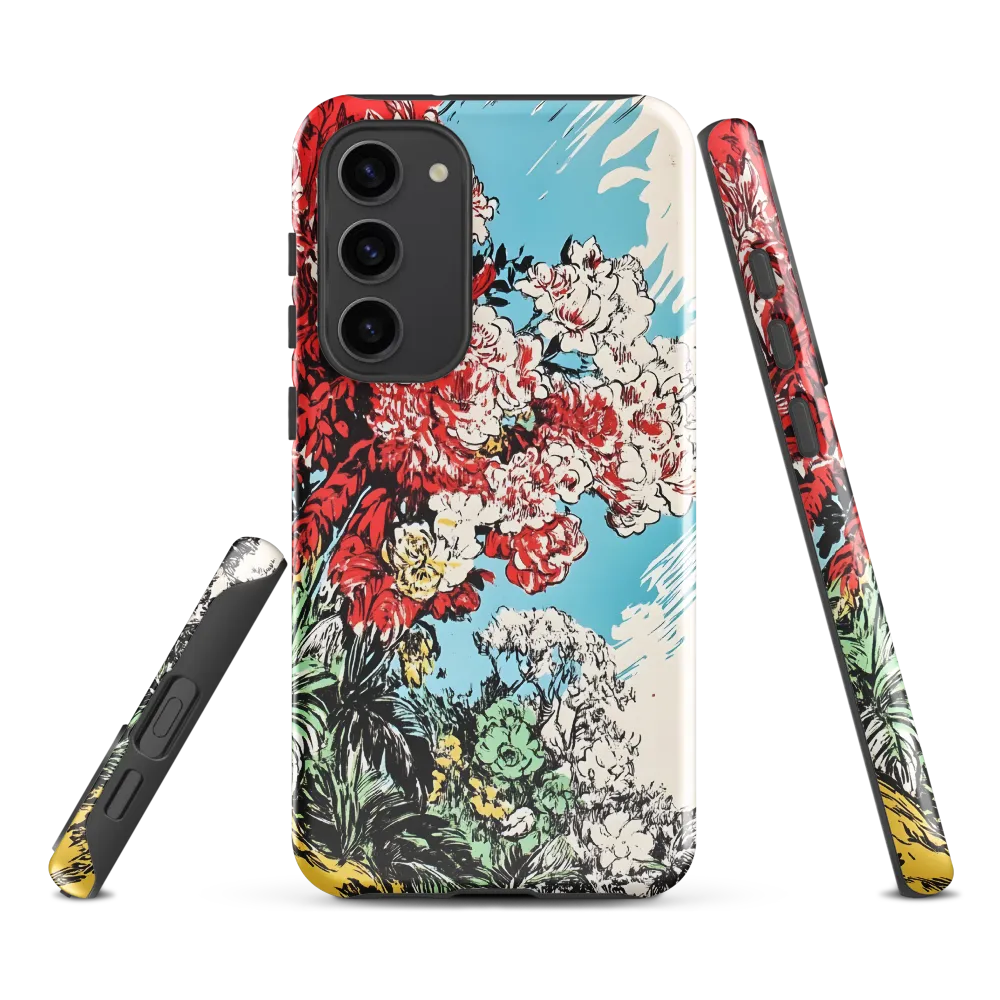 Floral Symphony in Bold Colors | Phone Case |  S23 Plus | Tough Case | Glossy