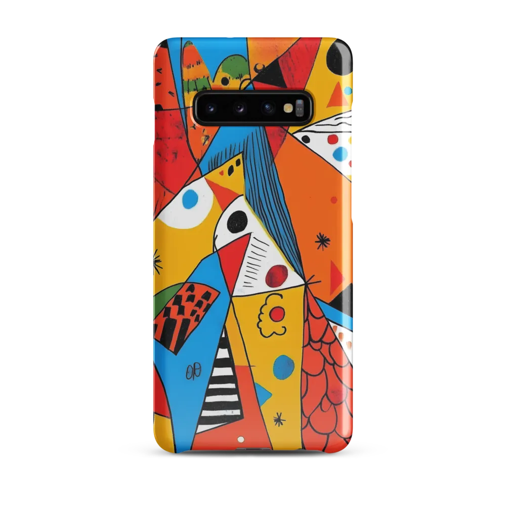 Geometric Playground: A Colorful Journey Through Abstract Landscapes | Phone Case |  S10 Plus | Snap Case | Glossy