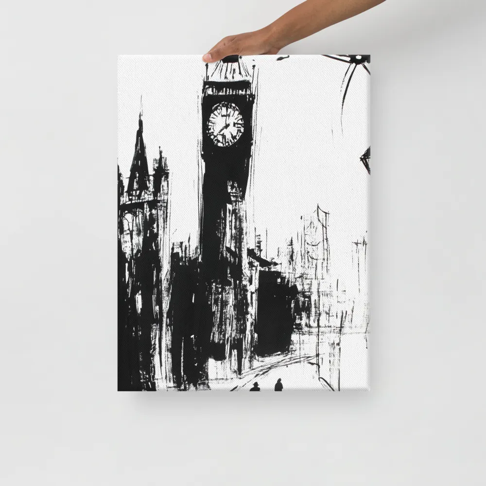 Clock Tower in Motion | Canvas | 18″×24″