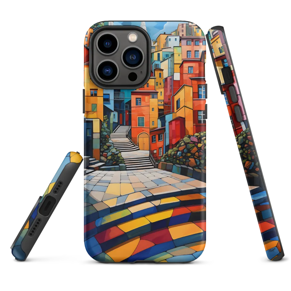 Vibrant Village: A Cubist Journey