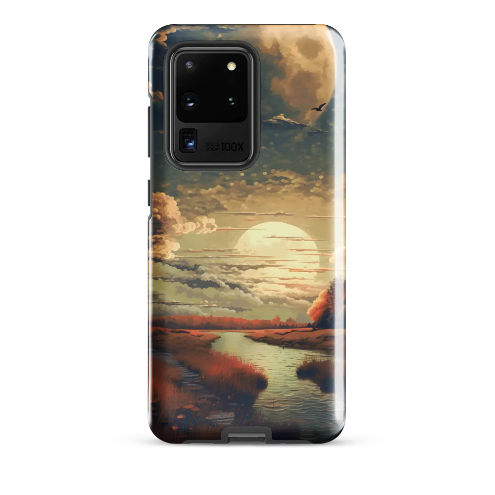 Whispers of Dusk: A Tranquil River Landscape