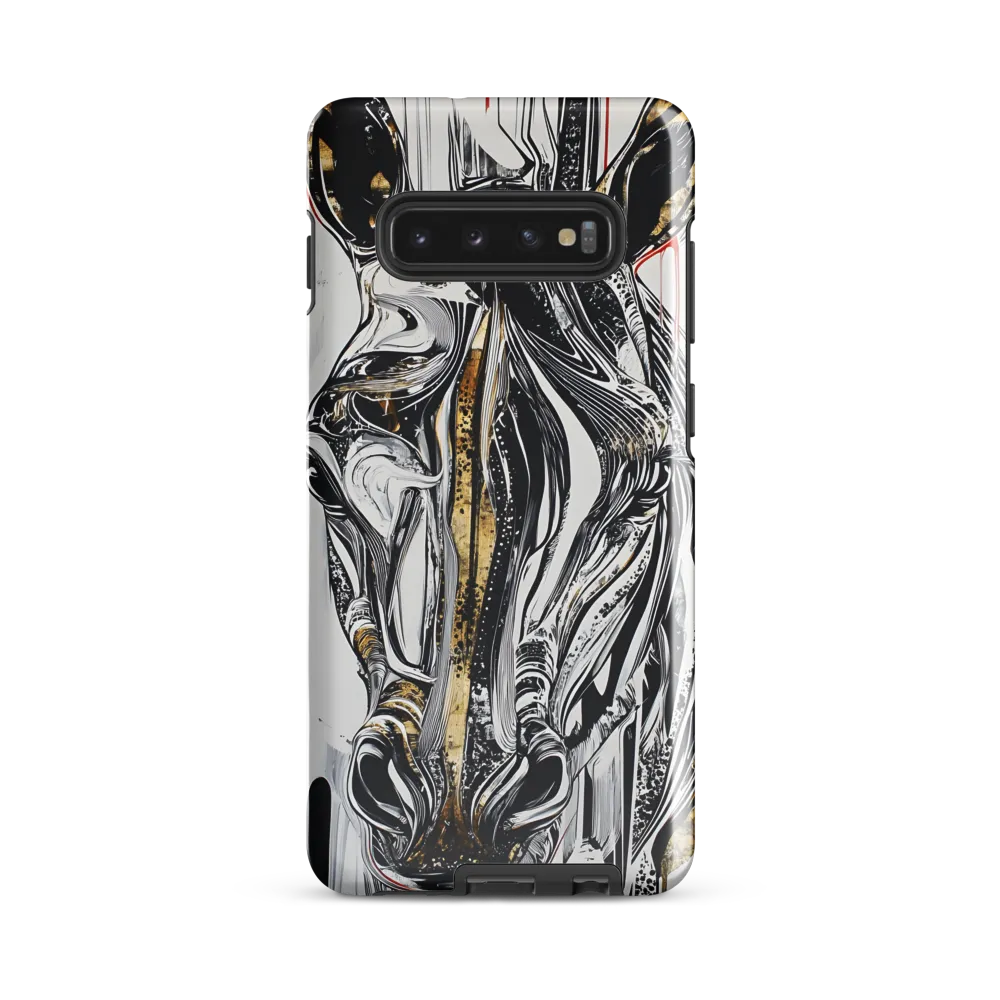 Ethereal Majesty: The Abstract Zebra | Phone Case |  S10 Plus | Tough Case | Glossy