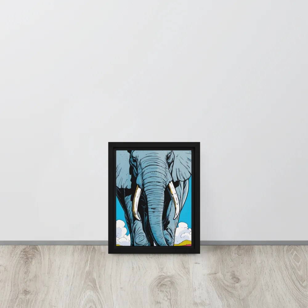 Majestic Presence: The Elephant | Canvas with Black Frame | 8″×10″