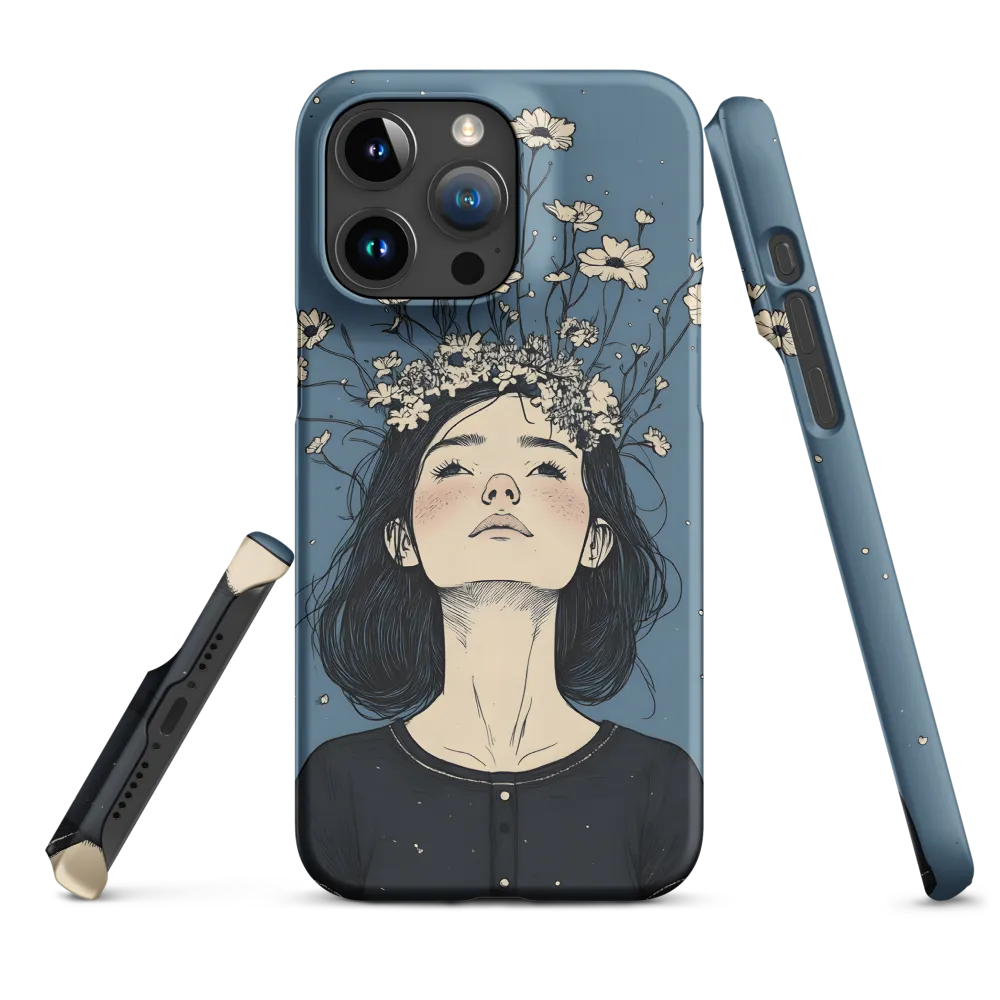 Floral Serenity: A Portrait of Tranquility | Phone Case |  15 Pro Max | Snap Case | Matte