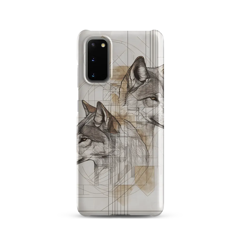 Geometric Harmony: The Essence of Wolves | Phone Case |  S20 | Snap Case | Matte