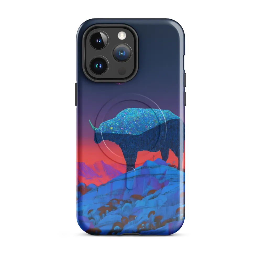 Luminous Bison Under a Celestial Sky