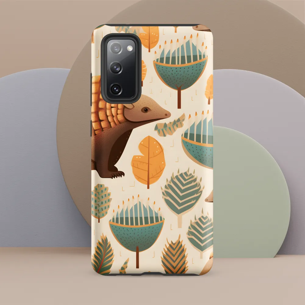 Pangolins in a Whimsical Habitat