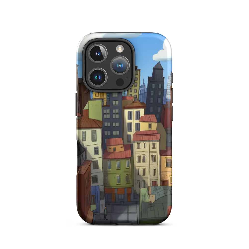 Urban Symphony: A Colorful Cityscape | Phone Case |  16 Pro | Tough Case | Matte