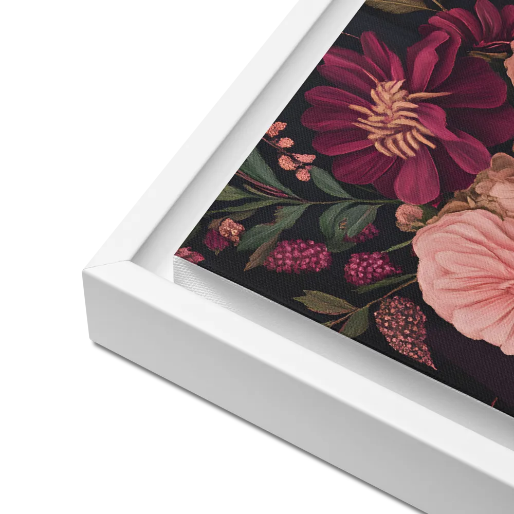 Botanical Elegance | Canvas with White Frame | 12″×16″