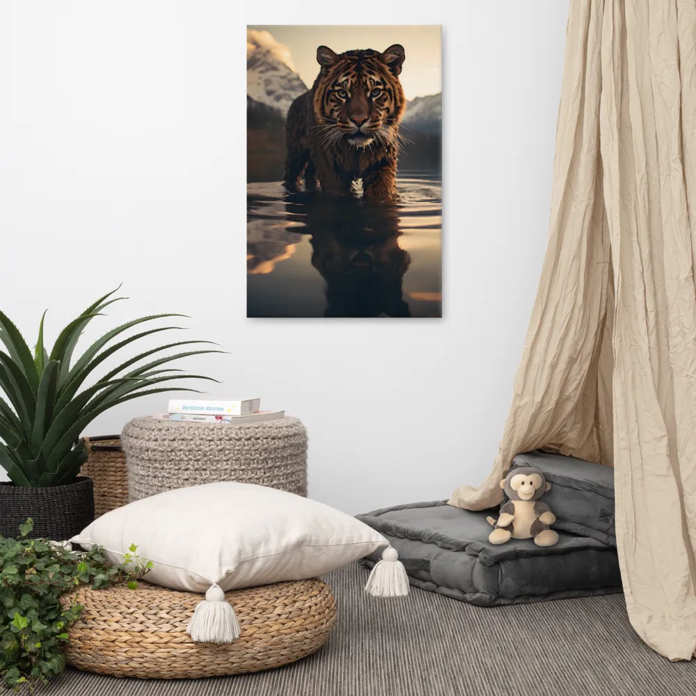 Majestic Reflection: The Tiger's Domain