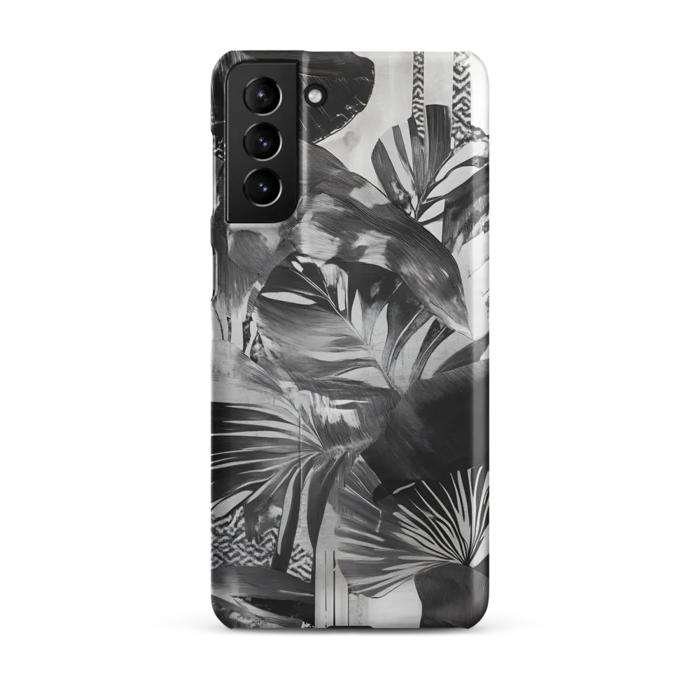 Monochrome Serenity in Tropical Foliage