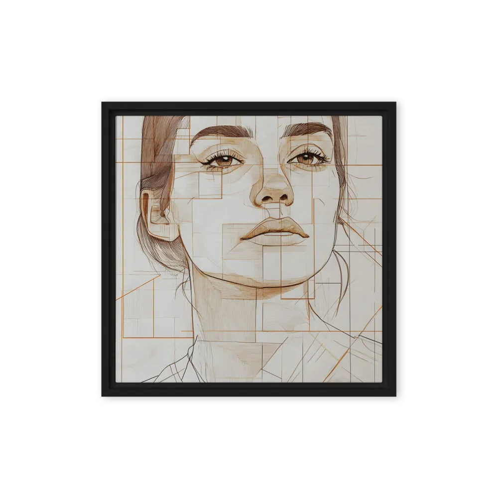 Geometric Serenity: A Minimalist Portrait