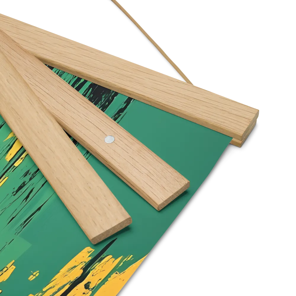 Journey of Silhouettes | Poster With Oak Wood Hanger | 16″×16″