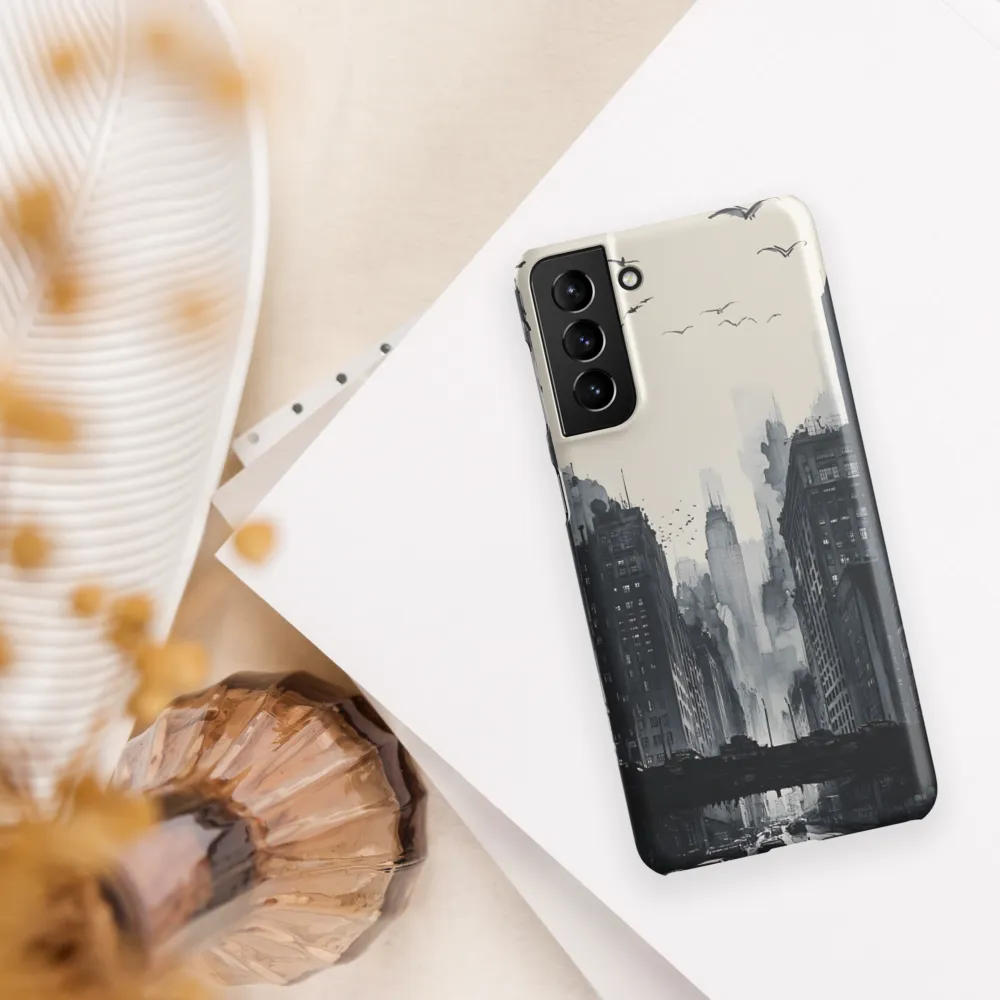 City Whispers: A Monochrome Reflection | Phone Case |  S21 Plus | Snap Case | Matte