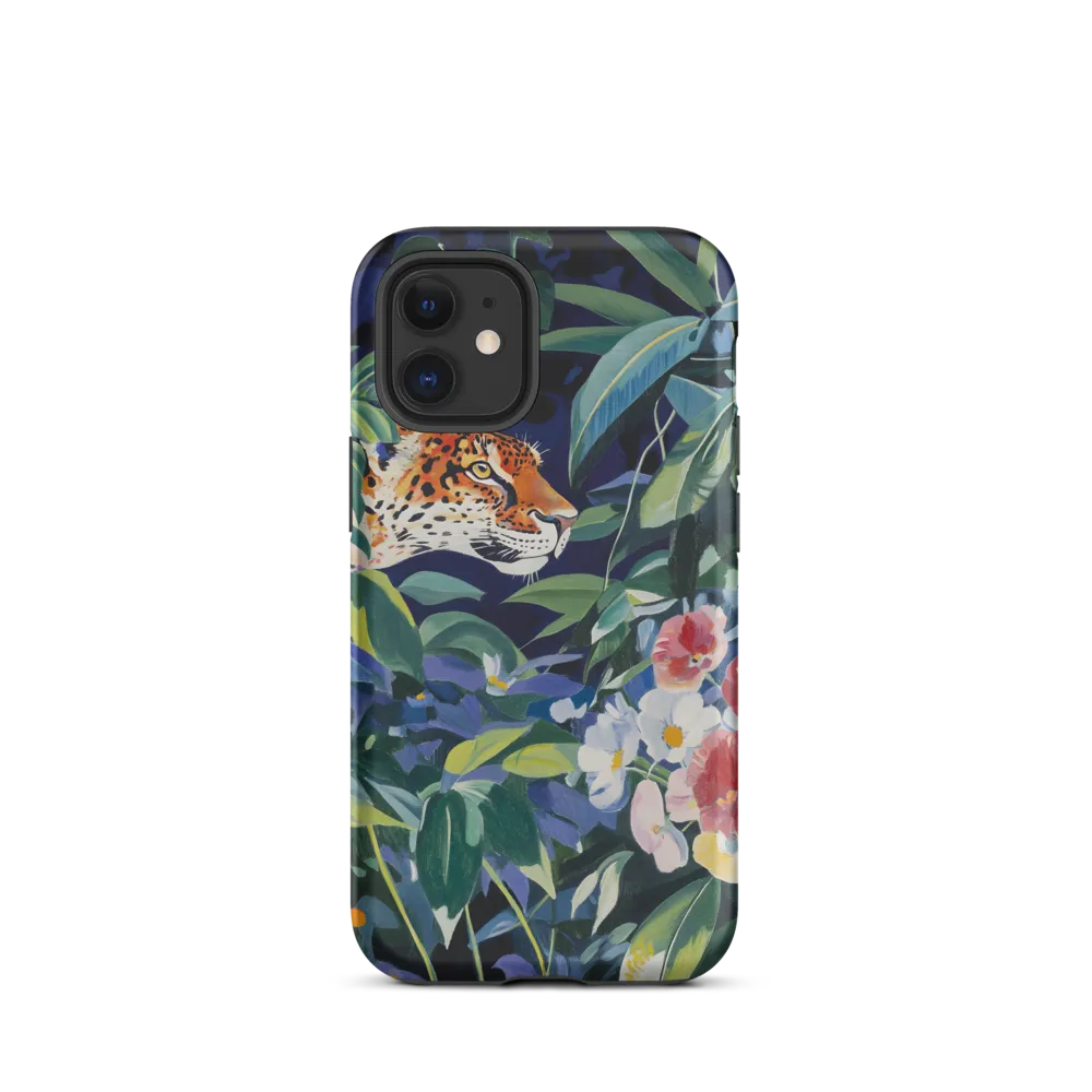 Hidden Majesty: The Jaguar Amongst Tropical Splendor | Phone Case |  12 mini | Tough Case | Matte