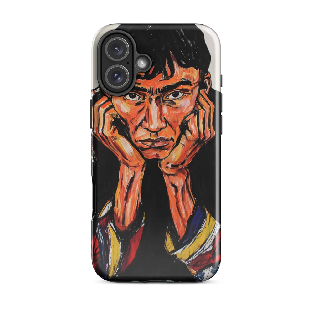 Contemplative Intensity: An Expressionist Portrait