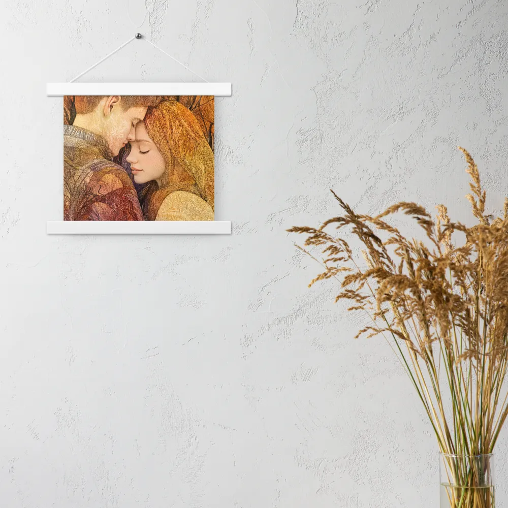 Embrace of Autumn | Poster With White Wood Hanger | 10″×10″