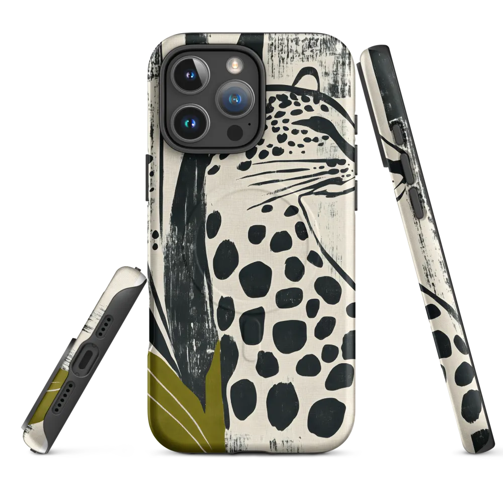 Leopard in Silhouette: A Modern Appeal | Phone Case |  16 Pro Max | MagSafe® Tough Case | Matte