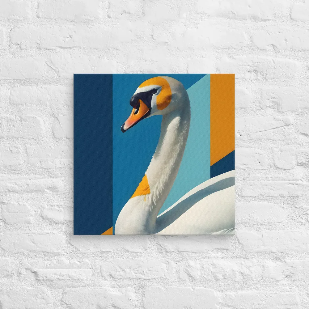 Geometric Swan 
 Canvas | 18″x 18″