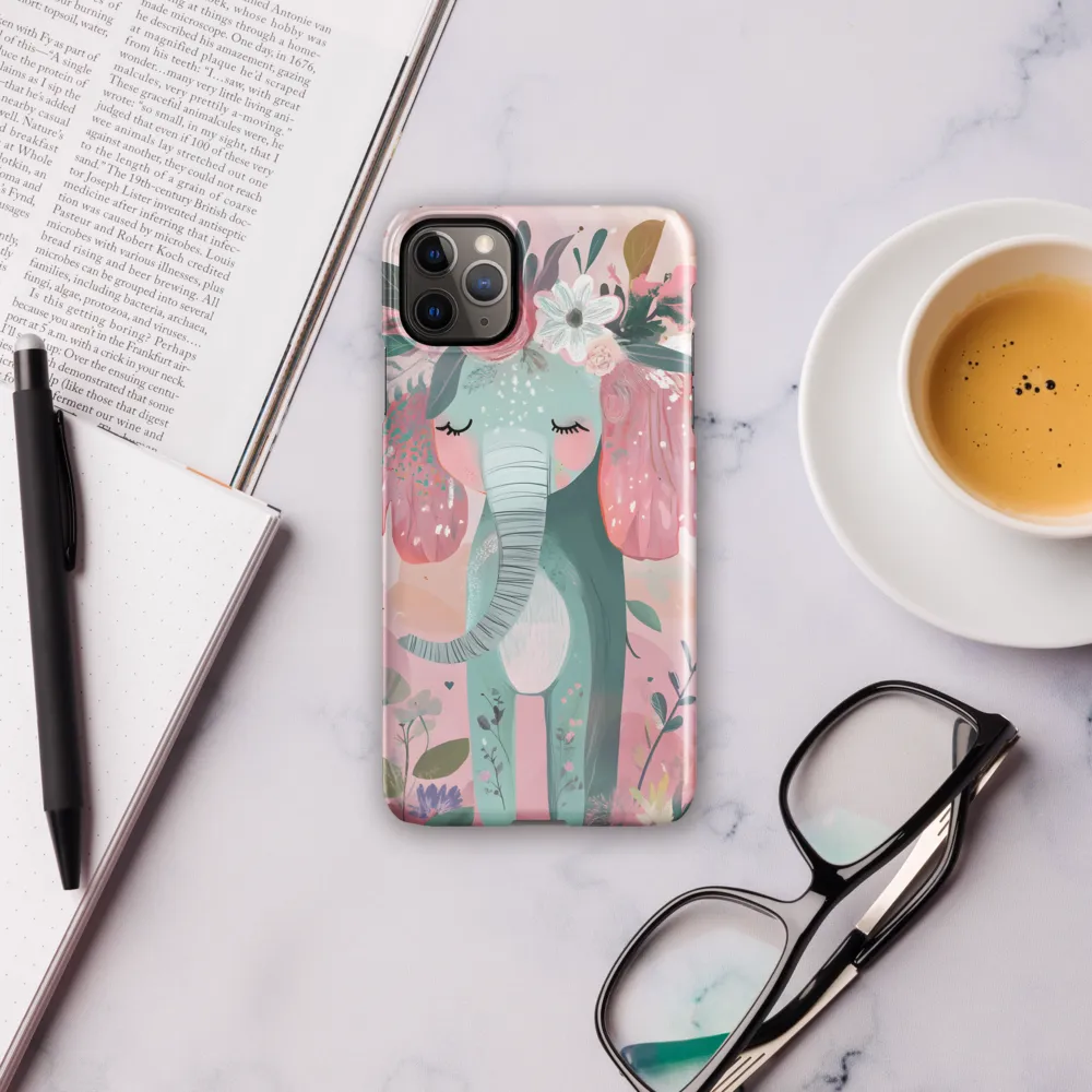 Whimsical Elephant in Bloom | Phone Case |  11 Pro Max | Snap Case | Glossy