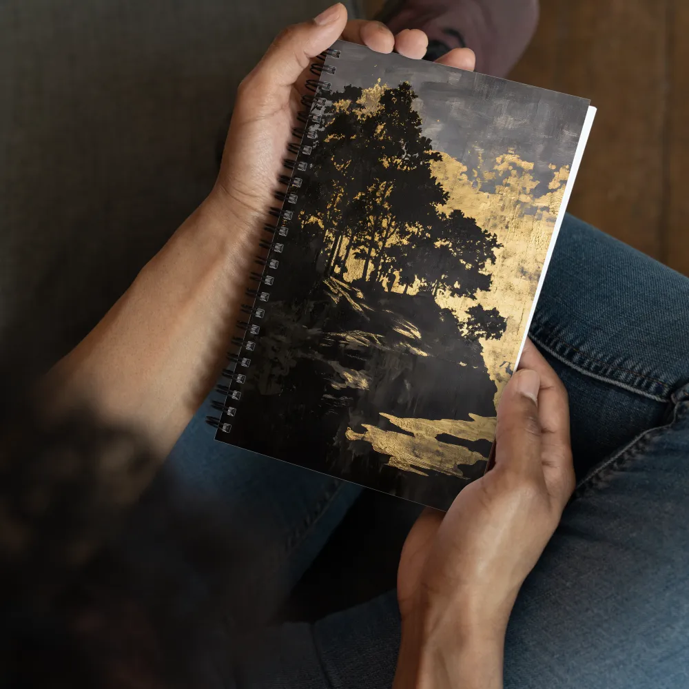 Golden Silhouettes | Spiral Notebook