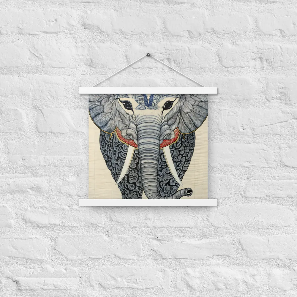 Majesty of the Elephant | Poster With White Wood Hanger | 14″×14″